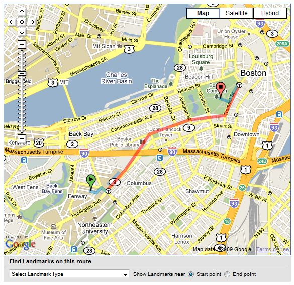 Massachusetts Bay Transportation Authority Trip Planner on CityGoRound